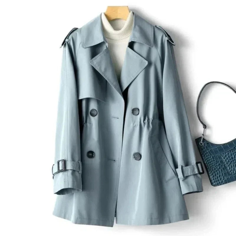 Klassischer Doppelreihiger Trenchcoat für Damen | Lässig