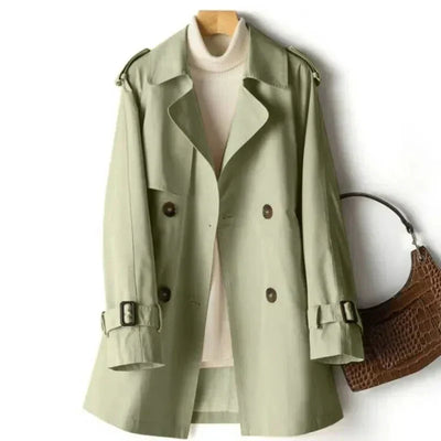 Klassischer Doppelreihiger Trenchcoat für Damen | Lässig