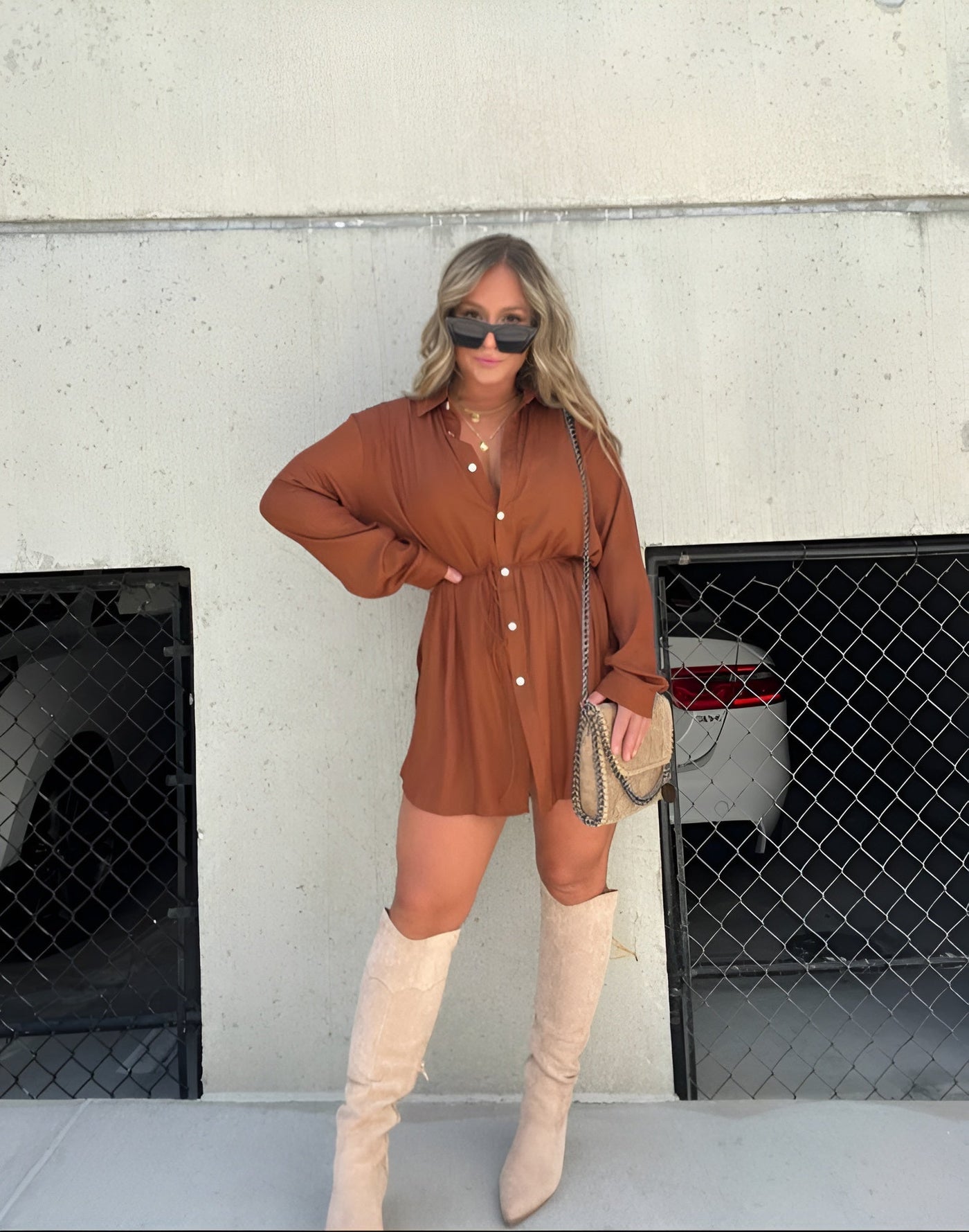 Jessica | Trendy Satin Design Frau Romper Kleid