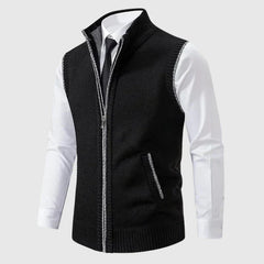 Louis | Elegante Herren-Strickweste in Schwarz