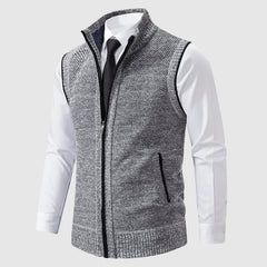 Louis | Elegante Herren-Strickweste in Grau