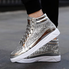 Julian - Glitzer Turnschuhe in Silber