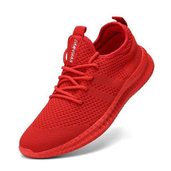 Trendy Atmungsaktive Lace Up Knit Sneakers in Himmelblau
