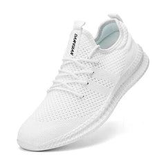 Trendy Atmungsaktive Lace Up Knit Sneakers in Armeegrün