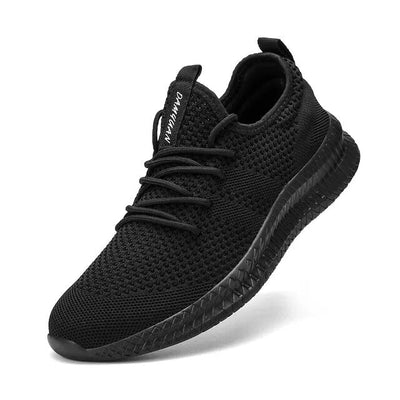 Trendy Atmungsaktive Lace Up Knit Sneakers