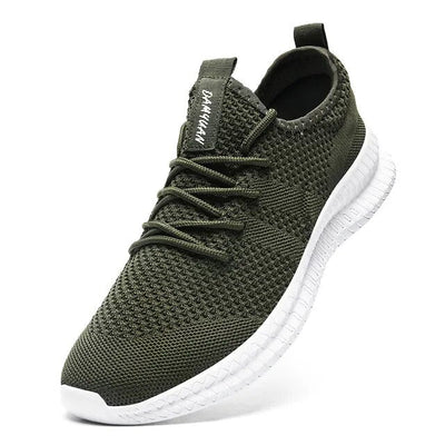 Trendy Atmungsaktive Lace Up Knit Sneakers