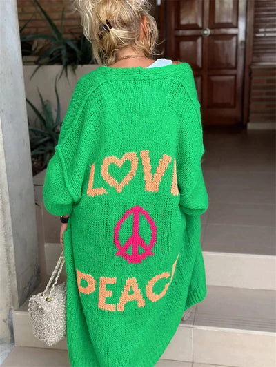 Damenstilvolle Strickjacke | Lang