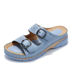 Mireia® | Orthopädische Ledersandalen in Hellblau
