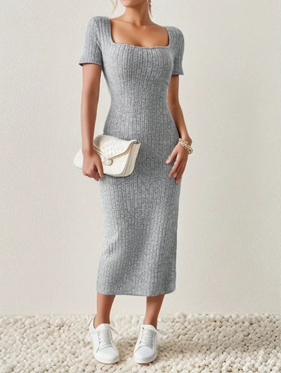Stefanie® | Strickkleid mit Quadrat-Ausschnitt