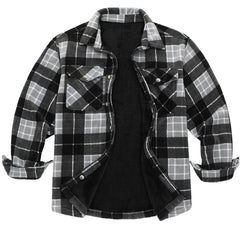 David | Stylische Holzfäller-Jacke Herren robust & warm in Grau