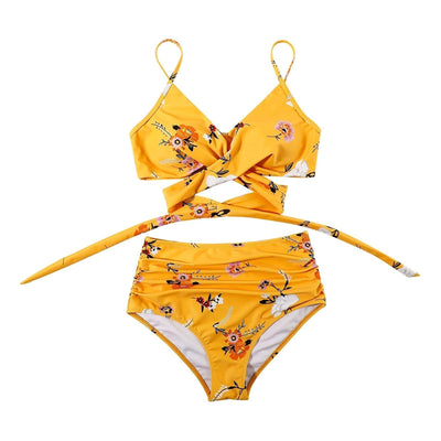 Bella | Hochtaillierter, farbenfroher Damen-Bikini