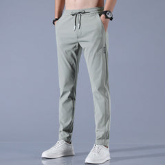 Herren Lange Casual Stretch Golfhose in Hellgrün