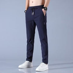 Herren Lange Casual Stretch Golfhose in Marineblau