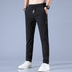 Herren Lange Casual Stretch Golfhose in Schwarz