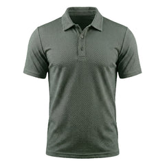 Dario | Atmungsaktives Stretch Poloshirt in Salbei Grün