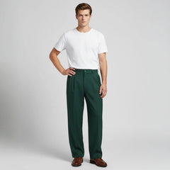 Christian | Herren Wide-Leg Oversized Arbeitshose in Grün