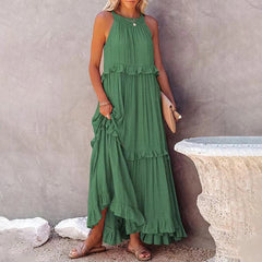Agatha - Stilvolles langes Kleid in Grün
