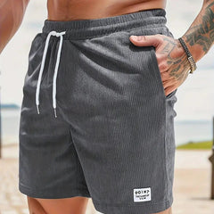 Joshua | Herren Legere strukturierte Shorts in Grau