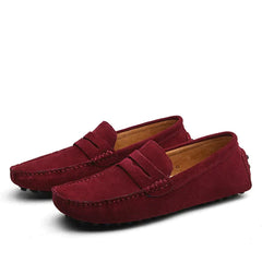 Eleganter Wildleder-Loafer für Herren in Rot
