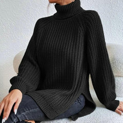 Annette - Schöner Pullover - Rollkragenpullover in Schwarz