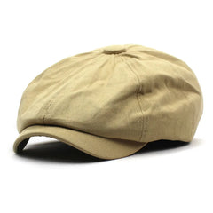 Beeckhoven™ | Cotton Newsboy Cap in Khaki