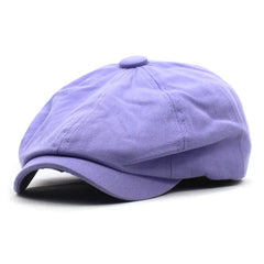 Beeckhoven™ | Cotton Newsboy Cap in Lila
