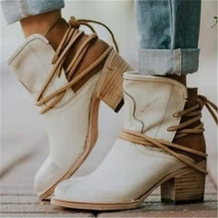 Noemi® | Western-Stil Stiefel in Weiß