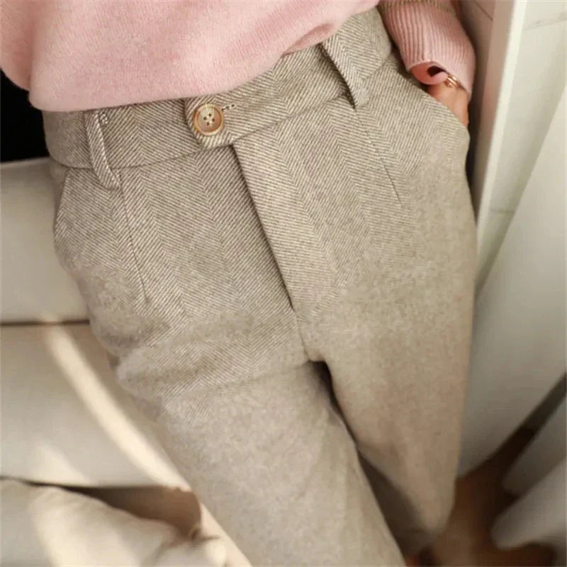 Victoria® | Formelle Tweedhose mit hoher Taille