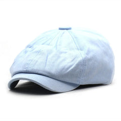 Beeckhoven™ | Cotton Newsboy Cap in Himmelblau