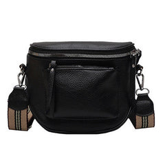Mona - Handliche Schultertasche - Crossbody-Tasche in Schwarz