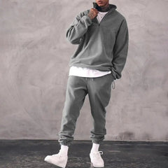 KARSTEN - FLEECE-SET MIT PULLOVER UND JOGGINGHOSE in Dunkelgrau