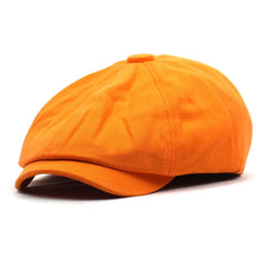 Beeckhoven™ | Cotton Newsboy Cap in Orange