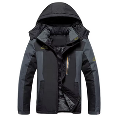 Warme und wasserdichte Winterjacke für Männer - Antonio in Schwarz