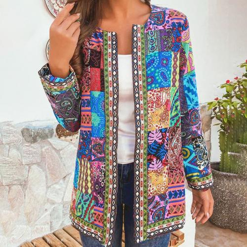 Mehrfarbige Strickjacke für Frauen