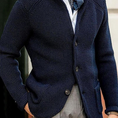 RAPHAEL - ZEITLOSER CARDIGAN in Blau