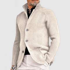 Beck™ - Zeitloser Strickcardigan in Weiß