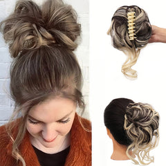 GlamCurls – Voluminöse lockige Haarhaube in Goldbraun und blond gebleicht