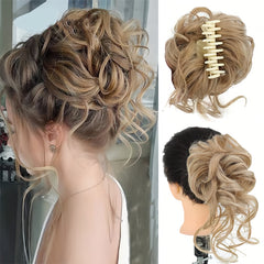 GlamCurls – Voluminöse lockige Haarhaube in Helle Honigblond