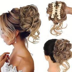 GlamCurls – Voluminöse lockige Haarhaube in Blond und Dunkelbraun
