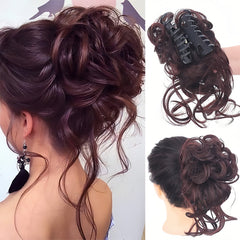 GlamCurls – Voluminöse lockige Haarhaube in Braun