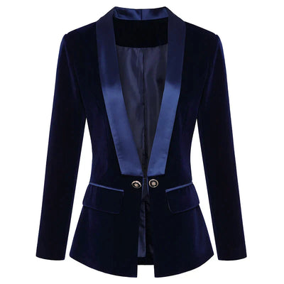 Smoking-Blazer mit Satinaufschlägen für Damen
