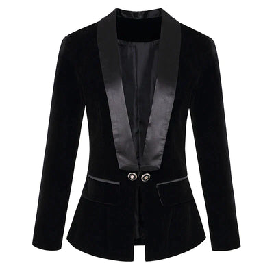 Smoking-Blazer mit Satinaufschlägen für Damen