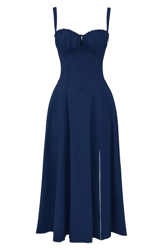 Ärmelloses Sommerkleid mit Schlitz für Damen