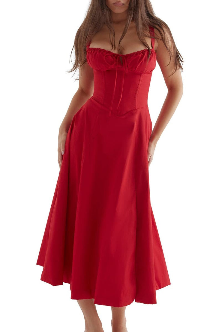 Ärmelloses Sommerkleid mit Schlitz für Damen