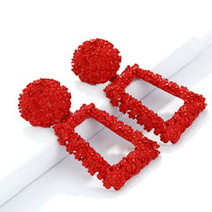 Micara - Square Statements - Ohrringe in Rot