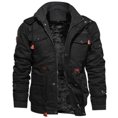 Herren Winterjacke | Utility Design Mit Warmem Innenfutter in Schwarz