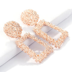 Micara - Square Statements - Ohrringe in Roségold