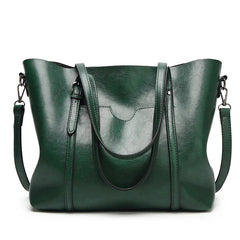 Klara | Luxuriöse Lederhandtasche in Grün