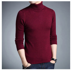 Herren-Rollkragenpullover - KORELIN in Rot
