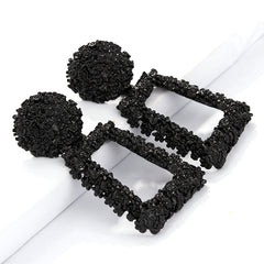 Micara - Square Statements - Ohrringe in Schwarz